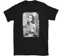 HANLINMY Angelina Jolie Smoking Printed T Shirt Casual Graphic Tops Black S