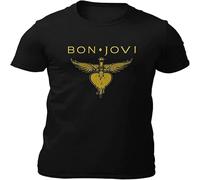 HANLINMY Bon x Jovi Gold Mens T Shirt Unisex Casual Tees Black 3XL