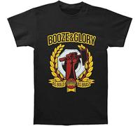 HANLINMY Booze and Glory Men's As Bold Brass T-Shirt Black L