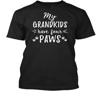 HANLINMY Cats Grandkids W 0017 My Have Four Paws T-Shirts Black XL