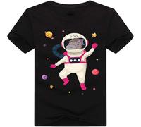 HANLINMY Courage Dog On Rainbow Printed Christmas t Shirts Mens Short Sleeve Round Neck Top Tees Black S