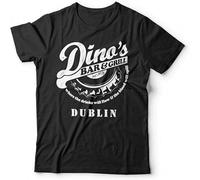 HANLINMY Dino' Bar and Grill Tshirt Unisex - LizzyRockLynottRock Short-Sleeved Shirt Top Sweatshirt Black XL