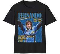 HANLINMY Fernando Alonso Tribute Bootleg T Shirt Casual Graphic Tops Black XL