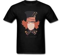 HANLINMY Men's Johnny Depp Mad Hatter T Shirt Comfortable Casual Graphic Tops Black 3XL
