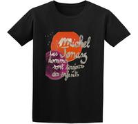 HANLINMY Michel Jonasz Les Hommes Sont Toujours Des Enfants Hits Graphic T-Shirt Black XXL