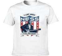 HANLINMY Mike Ness Presidential Pop Culture Simple Super Evil Retro T-Shirt White XXL