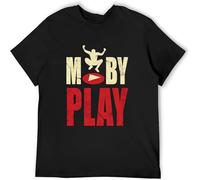 HANLINMY Moby Play Music Singer Science Fiction Distressed Super Soft Prom Couples T-Shirt Black L