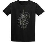 HANLINMY Origins Anubis Large Thin Concise Science Fiction Organic Cotton T-Shirt Black XL