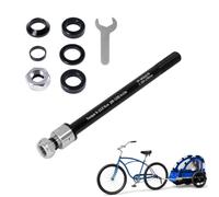 Hanlintk Adaptador para remolque de bicicleta, eje pasante, longitud de vástago ajustable 160-178 mm, M12 x P1,75, compatible con Thule, Qeridoo, Croozer