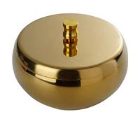 HANLONGYU - Cenicero con tapa abatible de acero inoxidable para maleza, ceniceros de metal resistente al viento para cigarrillos, fumadores, cenicero de escritorio, oficina, patio, decoración del