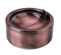 hanlongyu Cenicero para exteriores con tapa, cenicero abatible de acero inoxidable, ceniceros de metal resistente al viento para uso en interiores o exteriores, cenicero de escritorio para fumar