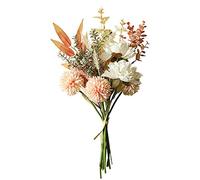 hanlongyu Flores artificiales de seda para decoración del hogar y boda, centro de mesa de comedor de flores artificiales, arreglos florales de melocotón. Flores de seda para decoración