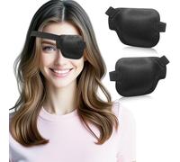 Hanlsee Parche ocular, parches médicos para adultos y niños, paquete de 2, negro (1 izquierdo y derecho)