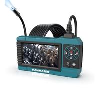 HANMATEK Endoscopio Industrial, Cámara Endoscópica con Sonda de Inspección 8mm, Pantalla TFT 4.3" 1080P, Cable 5m Impermeable IP67, 8 LEDs Ajustables, Recarga USB-C, Rotación 180° - IE01