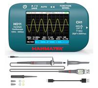 HANMATEK Osciloscopio Digital Portátil, Ancho de Banda de 10MHz, Muestreo de Alta Precisión de 48MSa/s, Pantalla TFT de 2,8", Recargable por USB, Sistema de Disparo Avanzado HO11