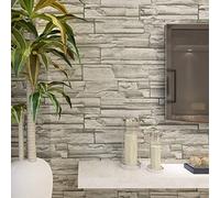 HANMERO® Murales de pared papel pintado imitación ladrillo piedras papel de pared dormitorios/salón/hotel/fondo de TV/color color gris,0.53M*10M