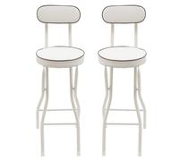 Hanmorfarbi Juego de 2 taburetes de bar plegables de 88 cm con respaldo, no requiere montaje, capacidad de carga de 120 libras, taburete plegable portátil alto para isla de cocina, cafetería, comedor