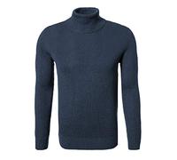 Hann Brooks Jersey de algodón grueso cálido para hombre, ajuste regular, cuello de tortuga acanalado, con textura