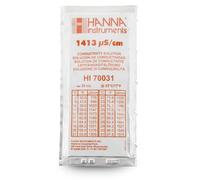 Hanna Instruments HI70031P 1413 - Solución de conductividad para calibración fácil (S/cm) 25 bolsitas de 20 ml, para uso general por Hanna Instruments