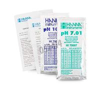 Hanna Instruments HI770710C Solución de bolsa, pH 7.01 a 10.01, 20 ml, certificado de análisis, lote de 10