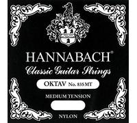 Hannabach Cuerdas de Guitarra Clásica, Guitarra de Octava, H/B2-8352MT,para escala 380 mm - 400 mm, Serie 835MT, Tensión Media