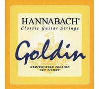 Hannabach Cuerdas de Guitarra Clásica Serie 725 Medium/High Tension Goldin - 3er Diskant Satz Carbon - 7258MHTC