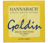 Hannabach Cuerdas de Guitarra Clásica Serie 725 Medium/High Tension Goldin Super Carbon - E1-7251MHTC
