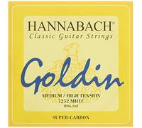 Hannabach Cuerdas de Guitarra Clásica Serie 725 Medium/High Tension Goldin Super Carbon - H/B2 - 7252MHTC