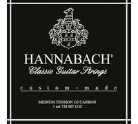 Hannabach Klassikgitarrensaiten Serie 728 Medium Tension Custom Made G3 Carbon - Satz mit G3 Carbon - 728MTG3C