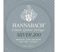 Hannabach Cuerdas de guitarra clásica Serie 900 medium-low tension Silver 200 - ejecución de 3 cuerdas graves - 9007MLT