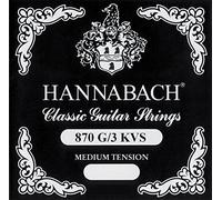 Hannabach Cuerdas para Guitarra Clásica G3/Sol3 Nylon entorchado, cobre plateado, tensión medio