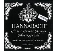 Hannabach Cuerdas para guitarra clásica, Serie 815 Para guitarras de 8/10 cuerdas, Tensión Media, Plateado especial - cuerda suelta B2/Si2
