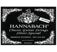 Hannabach Cuerdas para guitarra clásica, Serie 815 Para guitarras de 8/10 cuerdas, Tensión Media, Plateado especial - cuerda suelta E1/Mi1