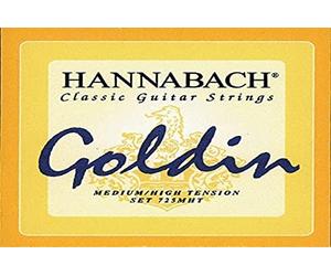 Hannabach Klassikgitarrensaiten Serie 725 Medium/High Tension Goldin - 3er Diskant Satz Carbon - 7258MHTC