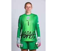 Hannah Hampton - Inglaterra Lionesses Football Player Euro 2025 foto firmada de 15,2 x 10,2 cm con una firma impresa preimpresa que sería un gran regalo de autógrafo.
