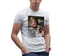 Hannah Montana Smoking Weed Miley Camiseta De Hombre Blanca Size XL