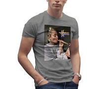 Hannah Montana Smoking Weed Miley Camiseta De Hombre Gris Size XL