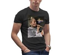 Hannah Montana Smoking Weed Miley Camiseta De Hombre Negra Size XL