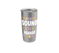 HANNAH Personalized Women's Gift Custom HANNAH Vaso térmico de acero inoxidable de doble pared