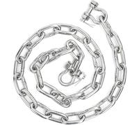 hannger Kit de anclaje para barco, acero inoxidable 316 de grado marino de 1/4 o 5/16 pulgadas de ancho, cadena de anclaje resistente con 2 extremos de eslabones de doble grillete antiapagado para