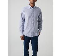 Hannibal Laguna Camisa de hombre de rayas finas. Azul XL (XL)