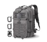 Hannibal Tactical Mochila táctica militar Cooper Mochila ejército Asalto Pack 3 días Bug Out Go Bag Trekking Mochila de senderismo, 28L gris, 28L