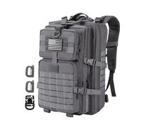 Hannibal Tactical MOLLE Assault Pack, mochila táctica militar para camping, paquete de 3 días, Gris, 40L US, Mochila táctica