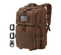 Hannibal Tactical MOLLE Assault Pack, mochila táctica militar para camping, paquete de 3 días, Marrón oscuro, 40L US