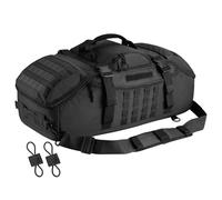 Hannibal Tactical MOLLE - Mochila táctica grande 3 en 1 para deportes, gimnasio, exteriores, color negro, Negro -, 55L, Actividad al aire libre