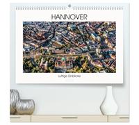 Hannover - Luftige Einblicke (hochwertiger Premium Wandkalender 2026 DIN A2 quer), Kunstdruck in Hochglanz: Eindrucksvolle Perspektiven auf Hannover aus der Luft.