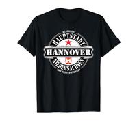 Hannover Niedersachen Sturmfest Capital Ciudad Alemania Camiseta gráfica económica, Hombre, Negro, L