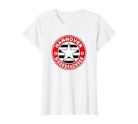 Hannover Niedersachen Sturmfest Capital Ciudad Alemania Camiseta gráfica económica, Mujer, Blanco, S