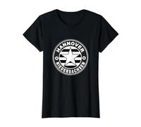 Hannover Niedersachen Sturmfest Capital Ciudad Alemania Camiseta gráfica económica, Mujer, Negro, M