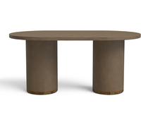 Hannun Mesa de comedor de microcemento en color tierra, 160cm